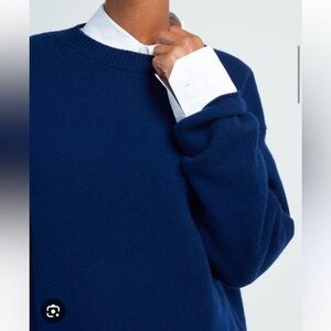 Theory Kaylenna Cashmere Crewneck Sweater Blue